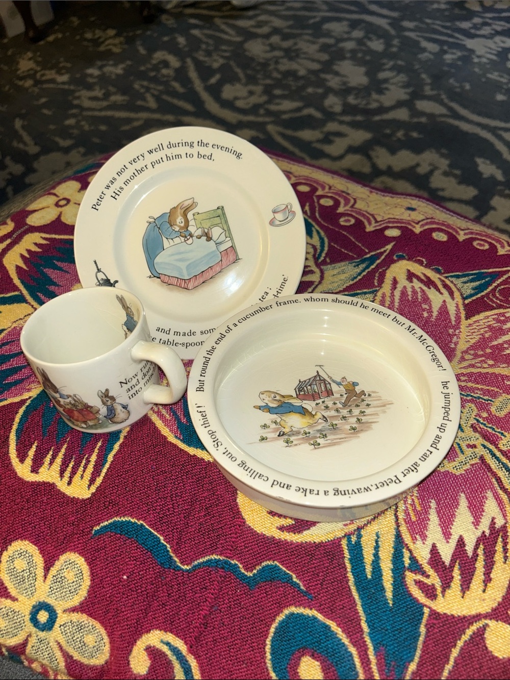 Peter Rabbit  Dinner 3 piece Wedgewood Set in gently used condition
